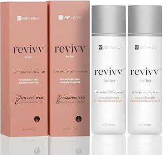 عرض حصري على REVIVV Women's Hair Serum 2 Pack | Thicker, Fuller Hair with Our Natural Growth Products | Enhanced Scalp Health and Vitality | Combating Thinning &amp; Packed with Vitamins - عروض أمازون السعودية