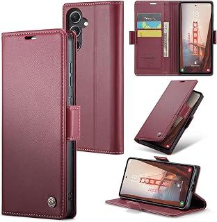 Phone Case Compatible with Samsung Galaxy S23 Fe Case, Premium PU Leather Flip Case Card Holder Slot Compatible with Samsung Galaxy S23 Fe (Red) - Amazon Egypt Deals