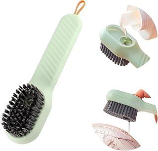 Soap Dispensing Cleaning Brush with Handle – Reusable Scrub Brush for Shoes, Clothes, Kitchen &amp; Bathroom – Plastic Body with Refillable Soap Dispenser – Multipurpose Washing Tool (Multicolor) - Amazon Egypt Deals