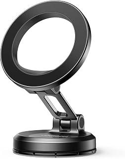 Joyroom JR-ZS505 MagSafe-Compatible Magnetic Car Phone Holder with 360° Rotation, Dual Magnet System &amp; Suction Base Mount for 4.7″–7.0″ Smartphones, Black