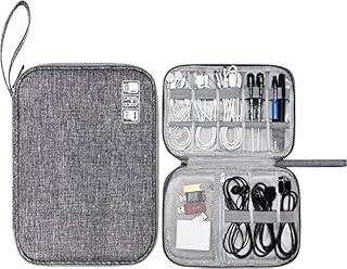 Exclusive Deal on Electronic Organizer - Cable Case Portable digital Storage Bag for Electronic Accessories cell phone, USB Cables, Power Bank, SD Card, Flash memory stick, charger, Cord, Earphone, earpod (Grey) - Amazon Egypt Deals