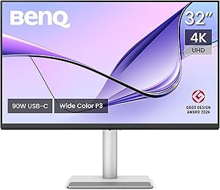 عرض حصري على [NEW] BenQ Mac Monitor 32" 4K Monitor MA320U UHD 3840 x 2160 60Hz 5ms, IPS, USB-C 90W, HDR10, Speaker, Tilt Swivel Height Adjustable, Mac Color Match, Integrated Mac Controls, For MacBook® Pro/Air - عروض أمازون السعودية