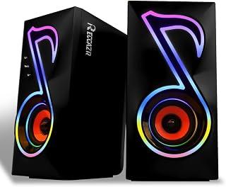 Exclusive Deal on RECCAZR Computer Speakers, RGB Gaming PC Speakers with 6 Lights Modes and Easy Volume Control, 10W USB-Powered 2.0CH Stereo Desktop Speakers with 3.5mm AUX for PC/Laptop/Desktop/Projector/Monitor - Amazon Egypt Deals