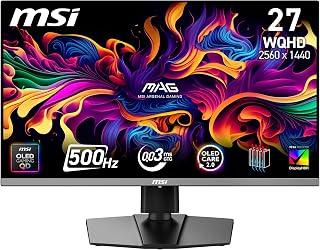 عرض حصري على MSI MAG 272QP QD-OLED X50 27 Inch WQHD Gaming Screen – Quantum Dot OLED 2560 x 1440, 500Hz/0.03ms, DisplayHDR True Black 500, AMD FreeSync Premium Pro, HDMI 2.1, DP 1.4a, Black - عروض أمازون مصر