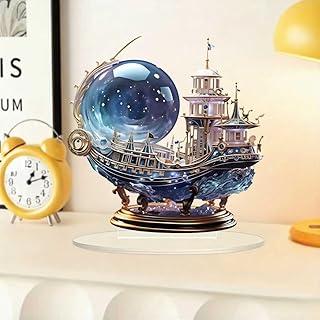 Exclusive Deal on Fantastical Ship Acrylic Desktop Decoration, Suitable for Home Décor in Living Room or Office. Idea Gift Choice: Halloween, Christmas, Birthday, Anniversary, Valentine's Day, Celebrations - Amazon KSA Deals