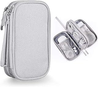 عرض حصري على Small Electronic Organizer Cable Bag, Travel Portable Electronic Accessories Storage Bag Soft Carrying Case Pouch for Hard Drive, Cord, Charger, Earphone, USB, SD Card (Light Grey) - عروض أمازون السعودية