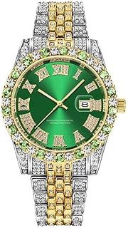 عرض حصري على Quartz Watches Iced Out Watch Men Luxury Big Rocks w/Roman Numerals Fashion Quartz Men's Watches Waterproof Bling Diamond xfcs - عروض أمازون السعودية