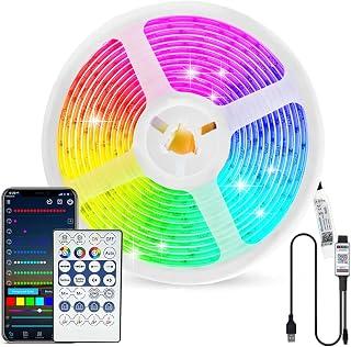 5M USB RGB IC Led Light Strip, Ambient light bar, Multi-Color TV Backlight, Smart Bluetooth APP &amp; 28 Key Remote Control, for Gaming Desktop PC Party Bedroom Home Decoration