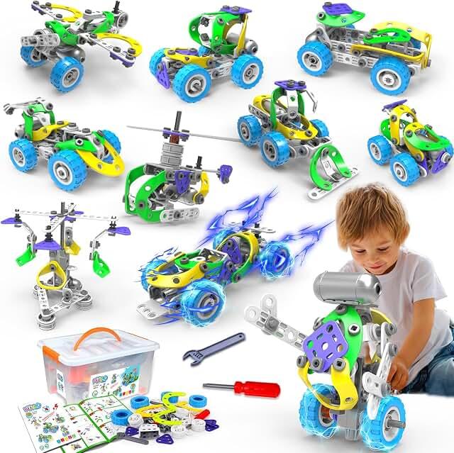 NALACAL Soft Building Blocks STEM Toys, Toys for 5 6 7 8 9 10+ Years Old Boys Birthday Gifts Educational Autistic Toy Building Set, STEM Projects for Kids Ages 5 to 12 Creative Learning Games
