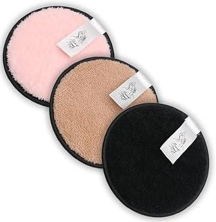 Exclusive Deal on Pack of 3 Reusable Makeup Remover Pads | Soft and Smooth Dual Sided Velvet Microfiber Cloth for Face Eye Lips Skin Cleansing | Washable Facial Pad | Eco-Friendly Beauty Products Cleaning Puffs - Amazon Egypt Deals