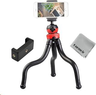 12 Inch Flexible Tripod For iPhone Series, Digital Camera Gopro 7, 2in1 Tripod Stand with Cell Phone holder for iPhone 8 7 6 6s, Android Phone, Gopro and Digital DSLR Cameras
