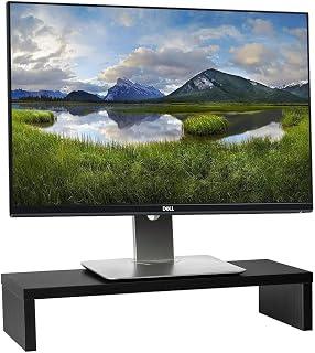 Exclusive Deal on Halter Computer Desk Workstation Monitor Riser, Wooden Desktop Monitor Laptop Stand and Organizer, Black - Amazon Egypt Deals