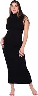 Comodo womens Sleeveless Long Dress With High Neck Base Layer (pack of 1)