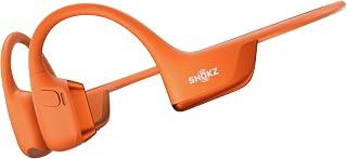 سماعات SHOKZ OpenRun Pro 2 الرياضية بالتوصيل العظمي، سماعات أذن مفتوحة لاسلكية مع بلوتوث 5.3، ميكروفونات لإلغاء الضوضاء، مقاومة للماء IP55، وقت تشغيل 12 ساعة للجري، شحن سريع USB-C، برتقالي