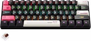 Exclusive Deal on Onkuma G55 RGB Wired Mechanical Gaming Keyboard, 61 Keys, Compact Layout, Customizable RGB, Anti-Ghosting, Windows Key Lock, USB Plug &amp; Play for PC &amp; Laptop - Amazon Egypt Deals