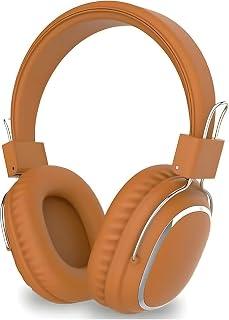 Wireless Headphones, Large Wireless Sports Headphones, Bluetooth Headphones, Stereo Sound, Support Micro SD Card, AUX, TF Card, Built-in Microphone (Camel Brown)