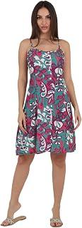 ZECOTEX Women's Printed Chiffon Beach Cover Up Dress | Sleeveless Lightweight Swim Cover-Up with Adjustable Straps | Resort & Vacation Wear | Sizes L-2XL