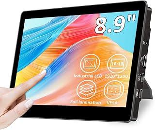 عرض حصري على 8.9 inch touch monitor with stand, 1920 x 1200, 16:10, 450 nits, optical bonding, HDMI/USB-C port, mini display for Raspberry Pi laptop, mini PC - عروض أمازون مصر