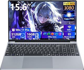 لابتوب العاب افينكا i5-7Y54، لابتوب 15.6 انش (حتى 3.20GHz)، كمبيوتر نوت بوك للاعمال لذاكرة RAM 16GB وSSD 512GB وشاشة FHD 1920X1080 وكيبورد باضاءة خلفية وفتحة 180 زاوية وواي فاي 5 وبلوتوث 4.2 ميني HDMI