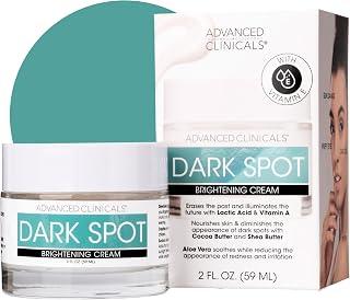 Advanced Clinicals Dark Spot Face Moisturizer | Lactic Acid Lotion For Face With Caffeine, Cocoa Butter, &amp; Vitamin A | Brightening Cream Visibly Reduces Look Of Dark Spots &amp; Uneven Skin Tone, 2 Fl Oz - Amazon Egypt Deals