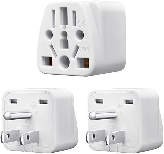عرض حصري على infino™ World to US Travel Adapter (3-Pack), White Universal 3-Prong Power Solution - Converts EU/JP/AU/UK/CN to US, Safe &amp; Versatile Wall Charger for Smartphones, Laptops &amp; More - Stylish Design - عروض أمازون السعودية