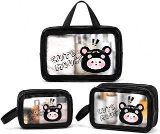 3 Pack Waterproof Travel Toiletry Organizer Bags, Cosmetic Storage Pouches for Makeup, Beauty Products, Accessories, Shampoo and Personal Care Items, Washable Multi-Size Set