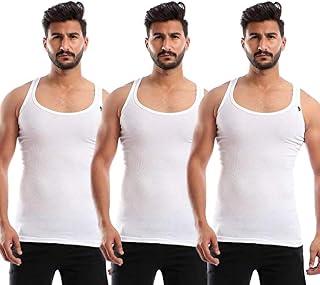 طقم فانلات داخلية قطن بدون اكمام من 3 قطع - الرجال