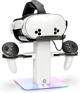 عرض حصري على YelaJoy VR Charging Stand, Headset Holder, Controller Bracket, Vertical Storage Station, Electronic Accessories Organizer, White Display Base for Digital Gaming Gear, Home Desk Mount - عروض أمازون السعودية