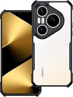 عرض حصري على for Huawei Pura 90 Pro Max Case, Camera Lens Protection Back Cover, TPU+PC Shockproof Bumper Mobile Phone Case, Anti-Yellowing Slim Fit Protective Casing (Black Transparent) - عروض أمازون السعودية