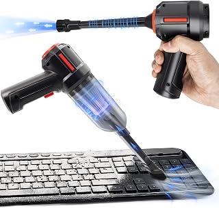 عرض حصري على 3-in-1 Computer Vacuum, Compressed Air Duster Blower, Portable Handheld Vacuum Cleaner Cordless, Rechargeable Car Hoover, Mini Keyboard Cleaner Kit, Electric Spray air can for PC, Laptop, Electronics - عروض أمازون السعودية