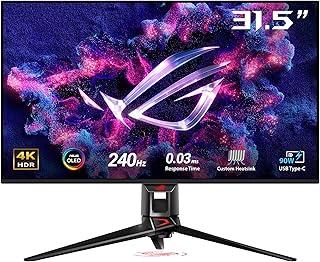 ASUS ROG Swift OLED PG32UCDMZ - 32 Inch 4K UHD Gaming Monitor - 240 Hz, 0.03ms GtG, G-Sync, FreeSync, AdaptiveSync, 10-bit, DisplayHDR 400 TB, QD - 16:9, 3840x2160, DP 1.4 DSC, HDMI 2.1, 9 0W USB-C