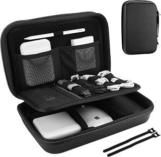 عرض حصري على ProCase Hard Travel Electronic Organizer Case for MacBook Power Adapter Chargers Cables Power Bank Apple Magic Mouse Apple Pencil USB Flash Disk SD Card Small Portable Accessories Bag - عروض أمازون السعودية
