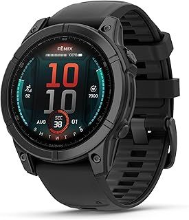 عرض حصري على Garmin Fenix E – 47 mm, AMOLED, Premium Multisport GPS Smartwatch, Upto 16 Days of Battery Life in Smartwatch Mode, Slate Gray Steel with Black Band - عروض أمازون السعودية