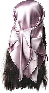 vabovin Satin Head Scarf for Women Solid Color, 35×35 in