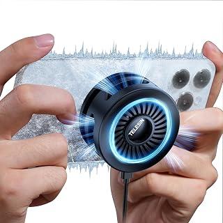 TELESIN Magnetic Phone Cooler for Gaming and Live Streaming - Fits TELESIN Neck Phone Mount - Phone Cooling Fan Portable Phones Radiator for MagSafe - Supports Wireless Charging for iPhone/Android - Amazon Egypt Deals