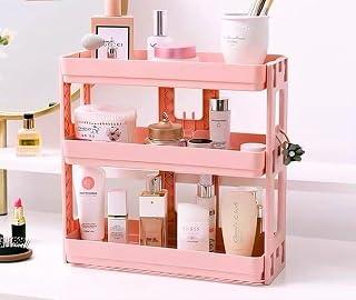 3 Layer Storage Shelf Plastic Rack, for Home, Office and Kitchen (pink)