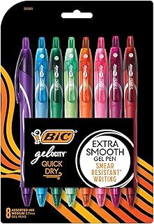 عرض حصري على BIC Gelocity Quick Dry Assorted Colors Gel Pens, Medium Point (0.7mm), 8-Count Pack, Retractable Gel Pens With Comfortable Full Grip - عروض أمازون السعودية