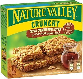 Nature Valley Granola Bar 1 Box X 5 Double Bars, Oats & Maple Syrup, 100% Natural Whole Grain Oats, No Artificial Colors, Flavors And Preservatives, Brown