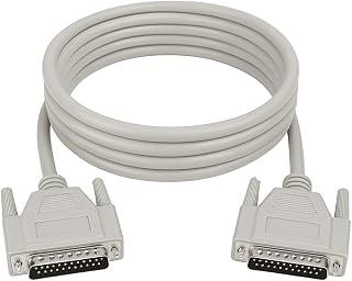 D&S Parallel Interface Cable, DB25 Male to Male Serial Computer Cable, White, High Quality Computer Accessories (150, Centimeters)