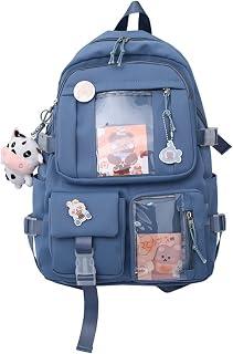 XIRUJNFD New Kawaii Backpack for School, Kawaii Backpack with Kawaii Pin and Accessories, Aesthetic Backpack Backpack for Girls