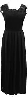 Women's Black Chiffon Long Dress