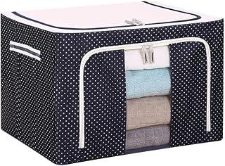 Next Store Metal Legs Storage Box, Foldable Indoor Chassis for Organizing Multipurpose Home Office School Clothes Storage Small Items 100L (Navy)
