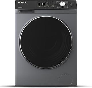 عرض حصري على HITACHI – 10.5kg Front Load Washing Machine – Inverter Motor, Steam Wash, 16 Programs, 1400 RPM, 5★ Energy Rating – Touch LED Panel, Stain Removal, Anti-Wrinkle – Dark Gray - عروض أمازون السعودية