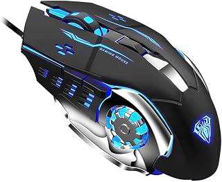 Exclusive Deal on AULA S20 Gaming Mouse, Wired USB Computer Mouse with RGB LED Backlit, DPI Adjustable, PC Gaming Mice with 6 Programmable Macro Buttons for Desktop, Laptop, PC, Mac - Black - Amazon Egypt Deals