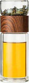 Exclusive Deal on KASTWAVE Double Glazed Glass Mug, 12.5Oz Portable Tea Tumbler with Tea Infuser for Coffee, Cold &amp; Hot Water - Amazon KSA Deals