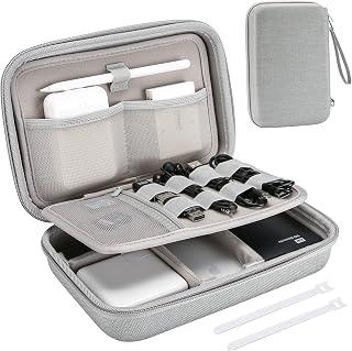 عرض حصري على ProCase Hard Travel Electronic Organizer Case for MacBook Power Adapter Chargers Cables Power Bank Apple Magic Mouse Apple Pencil USB Flash Disk SD Card Small Portable Accessories Bag -L Grey - عروض أمازون السعودية