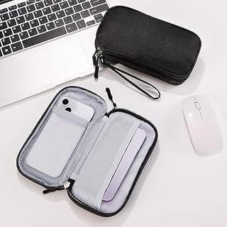 Exclusive Deal on Travel Electronic Accessories Cable Organizer Bag - Waterproof Portable Storage Bag - Double Layer Design for Chargers, Earphones, Adapters, Cables and Power Bank - Black Easy to Carry and Tidy - Amazon Egypt Deals