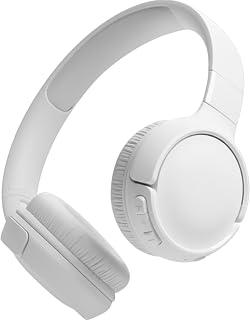 Bluetooth Headphone, 520 On-Ear, Pure Bass Sound, 57H Battery with Speed Charge, Hands- Multi-Point Connection, Lightweight and Foldable (white)