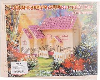 3A Hr152 Wood Purrle House 3D Puzzle Toy For Kids - 8-10 Years Beige