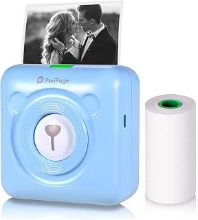 PeriPage A6 Mini Pocket Printer HD 304DPI Wireless BT Thermal Printer Picture Photo Label Memo Notes Journal Receipt Paper Instant Printer Sticker AR Photo Function Inkless Printing Compatible with